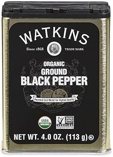 25 Recipes with Spaghetti Sauce for Family Favorites 80 Watkins Gourmet Organic Spice Tin, Ground Black Pepper, 4 oz
