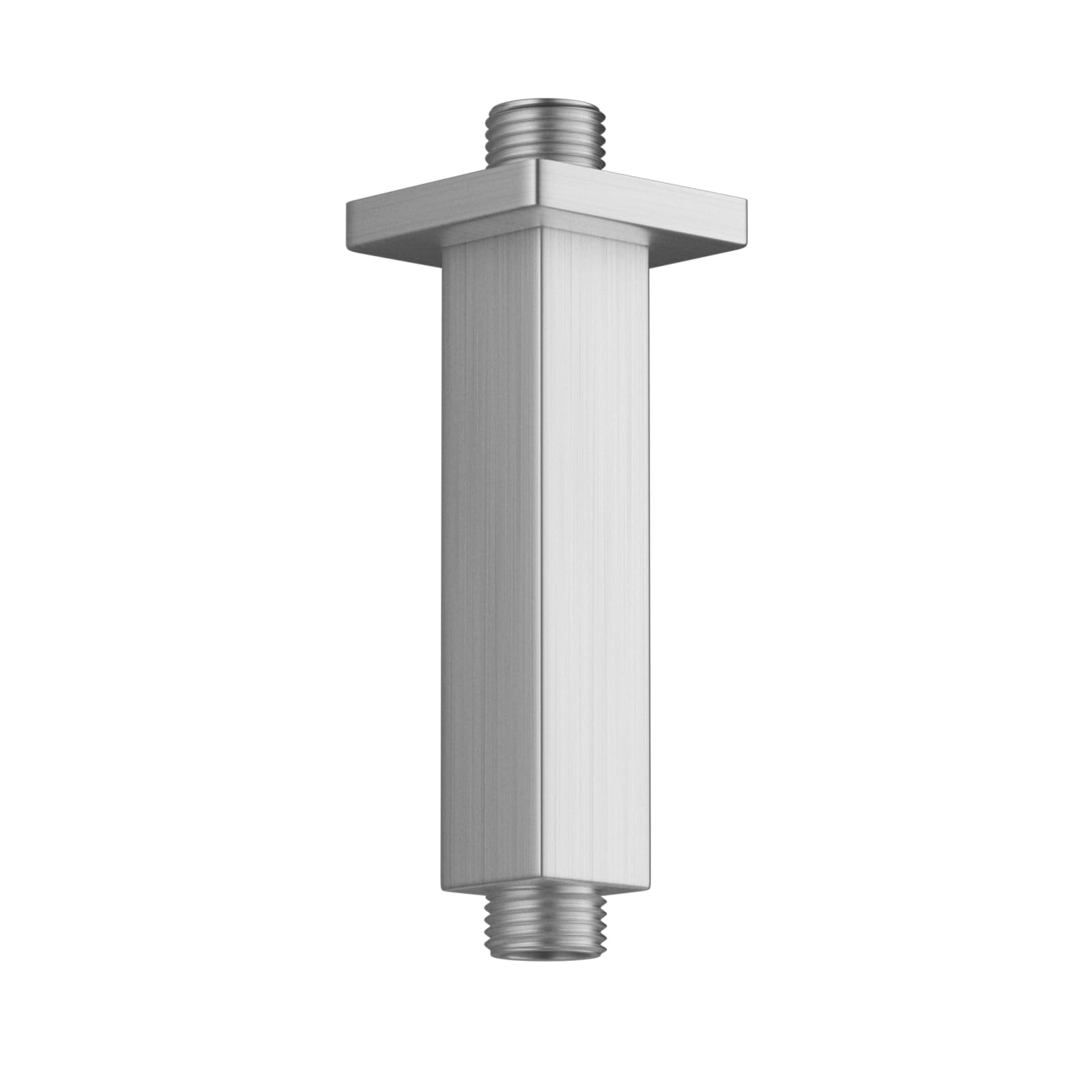 KATAIS Brushed Nickel Shower Arm with Flange, 4 Inch Ceiling Mounted Shower Head Extension Pipe Arm For Fixed Shower Head and High Pressure Rain
