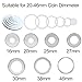 20 Pcs 46MM Coin Capsules with 7 Sizes(16/20/25/27/30/38/46) Foam Gaskets for Coin Collection American Silver Eagle Liberty Coin, Half Dollar,Bitcoin (Transparent with White Foam)