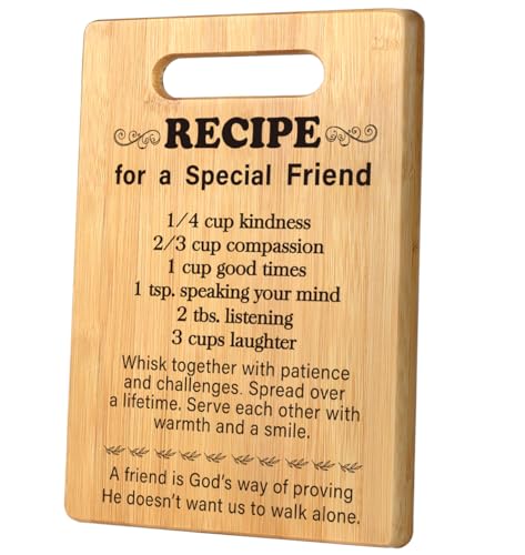 Best Friend Gift for Women, Friendship Birthday Gifts for Women Friends, Unique Gift for Friend, Bestie Bff Thank You Gift for Bestfriend Idea Recipe for a Special Friend Cutting Board by MY-ALVVAYS - Used condition - US$14.14