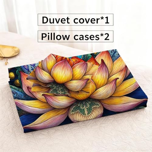 Housse de couette 140x200 bleue en microfibre douce avec fermeture éclair pratique - 7