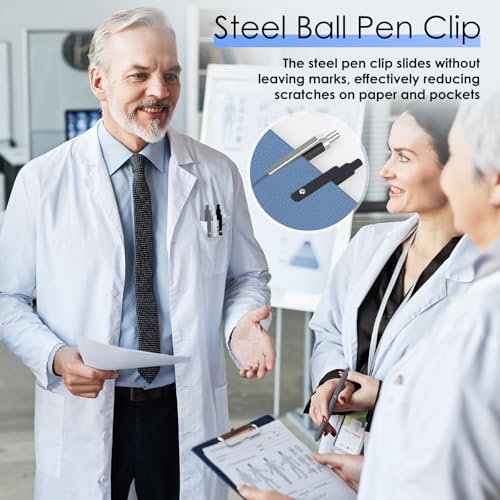 Image of Gel Pens, 6PCS 0.5mm Black Ink Fine Point Pens, Cute Office School Supplies | Anniversary Birthday Gifts for Men Women, Quick Dry Smooth Writing Pens For Journaling, Nurse Aesthetic Pen, Elegant Black