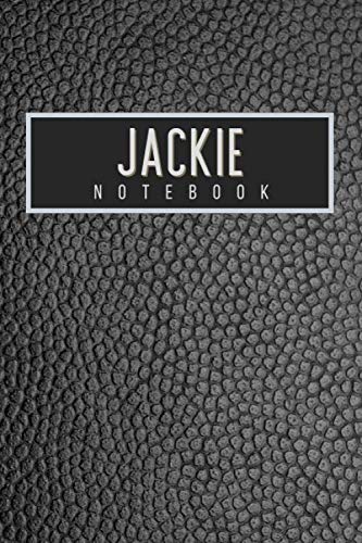 Jackie Notebook: Personalised gift notebook for Jackie: Beautiful black leather effect notebook notepad: Handy 6x9in size.