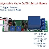 Marvellous Timer Modul, Timer-Schaltermodul DC 5V 12V 24V Einstellbarer Zyklus Timer Verzögerungs Ein/Aus Schalter Relais Zykluszeiten Switch Module (12V 0-24h) – Ansicht 2