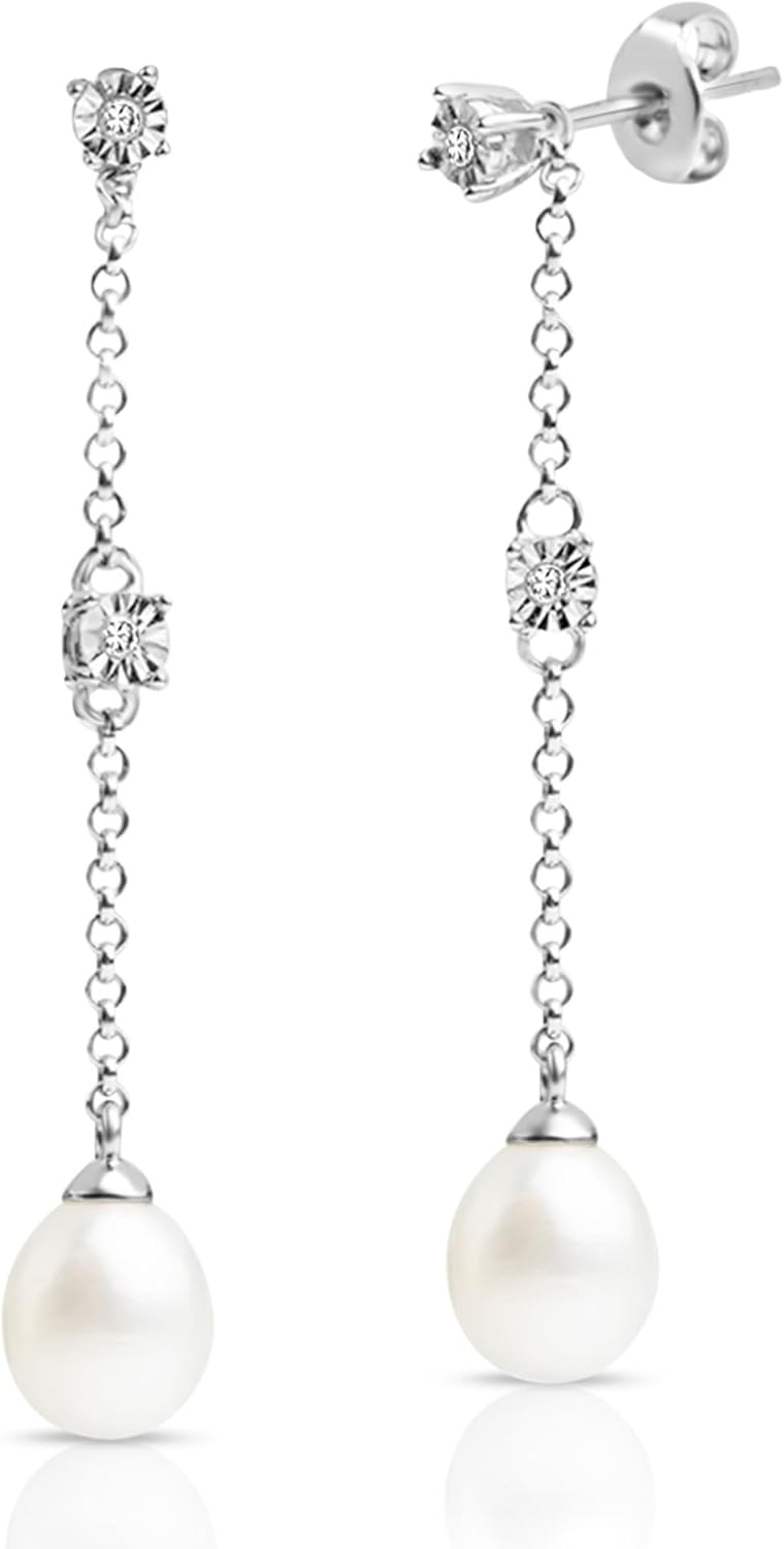 Freshwater Pearl Earrings for Women in Sterling Silver | Sterling Silver Pearl Earrings in Various Styles by MAX + STONE