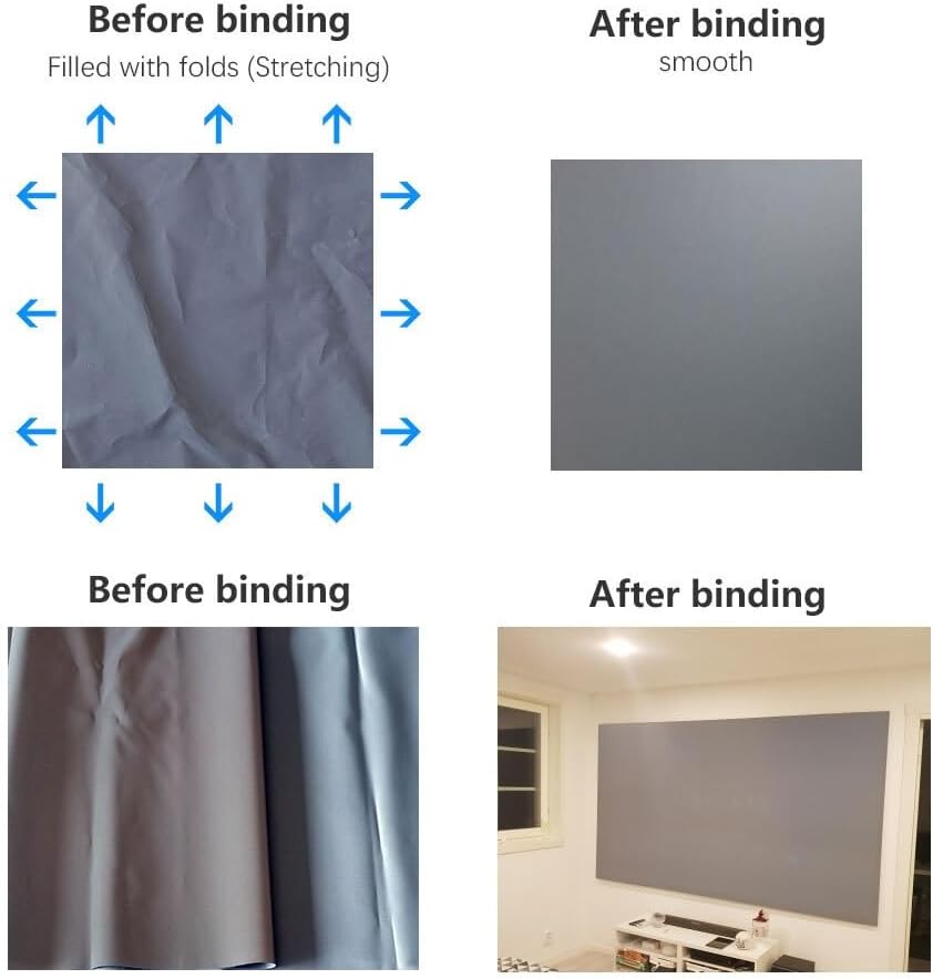 プロジェクタースクリーン アンチライトスクリーン 家庭用 屋外 オフィス ポータブル 3D HD(100 inch)