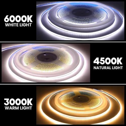 Tira Led COB 16.4 pies 4000K 12V 3mm Kumax miniatura 6