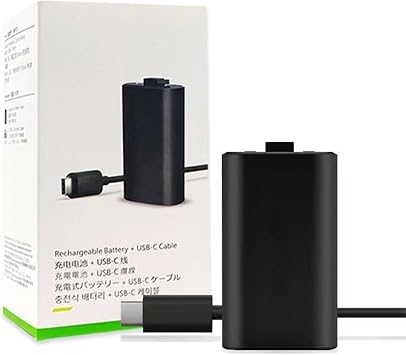 Xbox Series X|S Uyumlu  arjl  Pil Paketi, USB-C Kablolu, Siyah