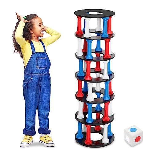 E-Jet Tumbling Giant Tower Game Stacking Game For Adults & Teen - Party Game & Table Game Night, Multi-Colored, Jumbo (Eol249402021) #TOP7