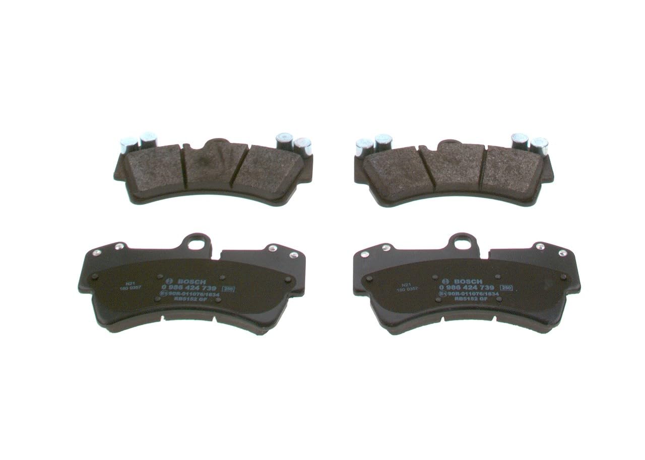 Bosch BP448 - Pastiglie Freni Auto, Delantero - Calidad Bosch - Reducción de Ruido y Polvo - Certificación ECE-R90 - Sin Cobre - 1 Juego de 4 Pastillas
