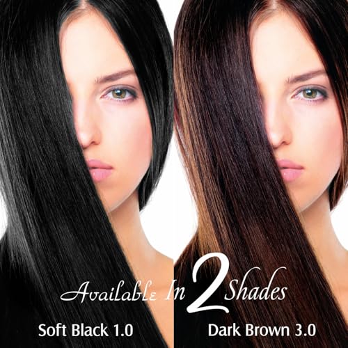 Image of Vegetal Safe Color Dark Brown 3.0, 70ml. (Pack of 2) Permanent Gel Hair Colour, Organic Herbs Blend, Chemical-Free, 100% Grey Coverage