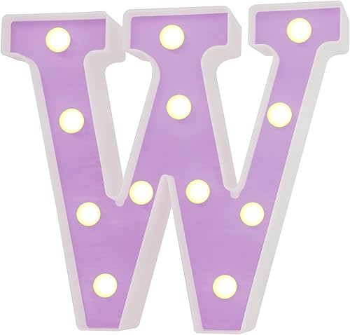 Pooqla Letras con luces LED, letrero alfabético iluminado, luz de noche de marquesina colorida con LED blanco cálido, decoración de bares, bodas,