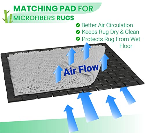 Black Bamboo Bath Mat - Large (34 X 18 Inches L X W) Bathroom And Shower Mat, Wood Rug, Outdoor Bathmat - Water And Stain Repellent Quality #TOP1