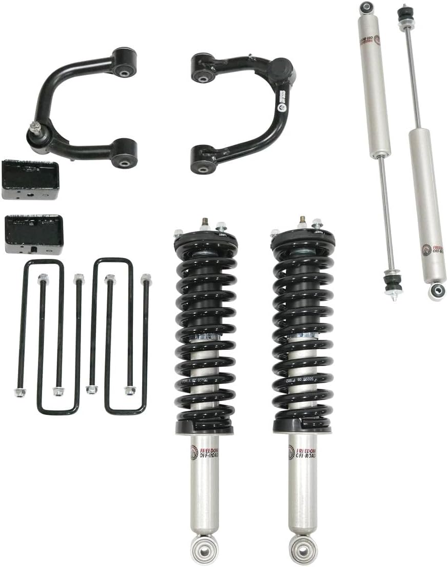 3" Lift Kit w/Front Struts, Rear Blocks, Shocks, and Control Arms For 00-06 Compatible with Tundra