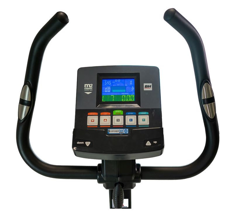 BH Bicicleta Estática Berlin Connect Zwift Kinomap Volante 9kg | Usuario Máximo 130 kg, Resistencia Magnética, 12 Programas, Sillín Regulable