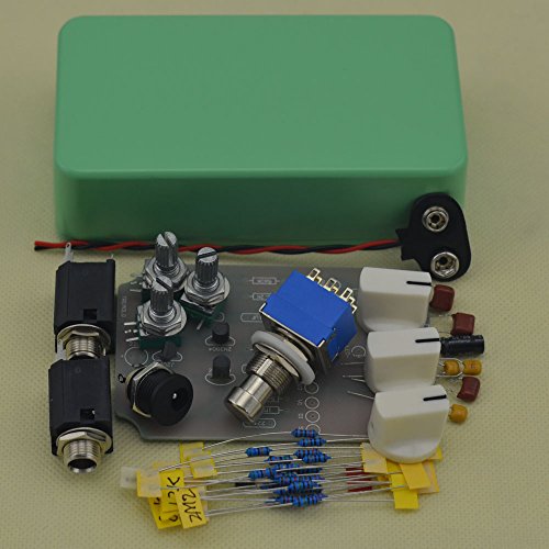TTONE DIY Analog Tremolo Guitar Effects Pedal Stompbox Pedals Kit Green With 1590B Case