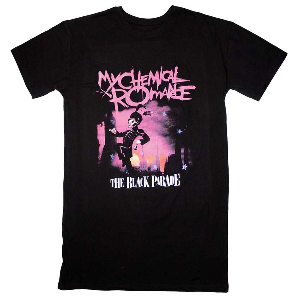 Rock Off Officially Licensed Products Black My Chemical Romance Parade March T Shirt Dress L