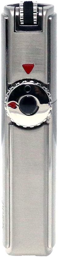 Skyline Triple Jet Flame Torch Cigarette Cigar Lighter with Cigar Punch Cutter Tool (Metallic Silver)