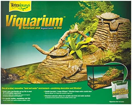 TetraFauna Viqaquarium, All-In-One Terrarium And aquarium, Ideal For Aquatic Reptiles And Amphibians