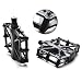 Agptek Mountain Bike Pedals Bicycle Pedals 9/16" MTB BMX Bearing Alloy Platform Pedals for Mountain Cycling Road Bicycles (Black)