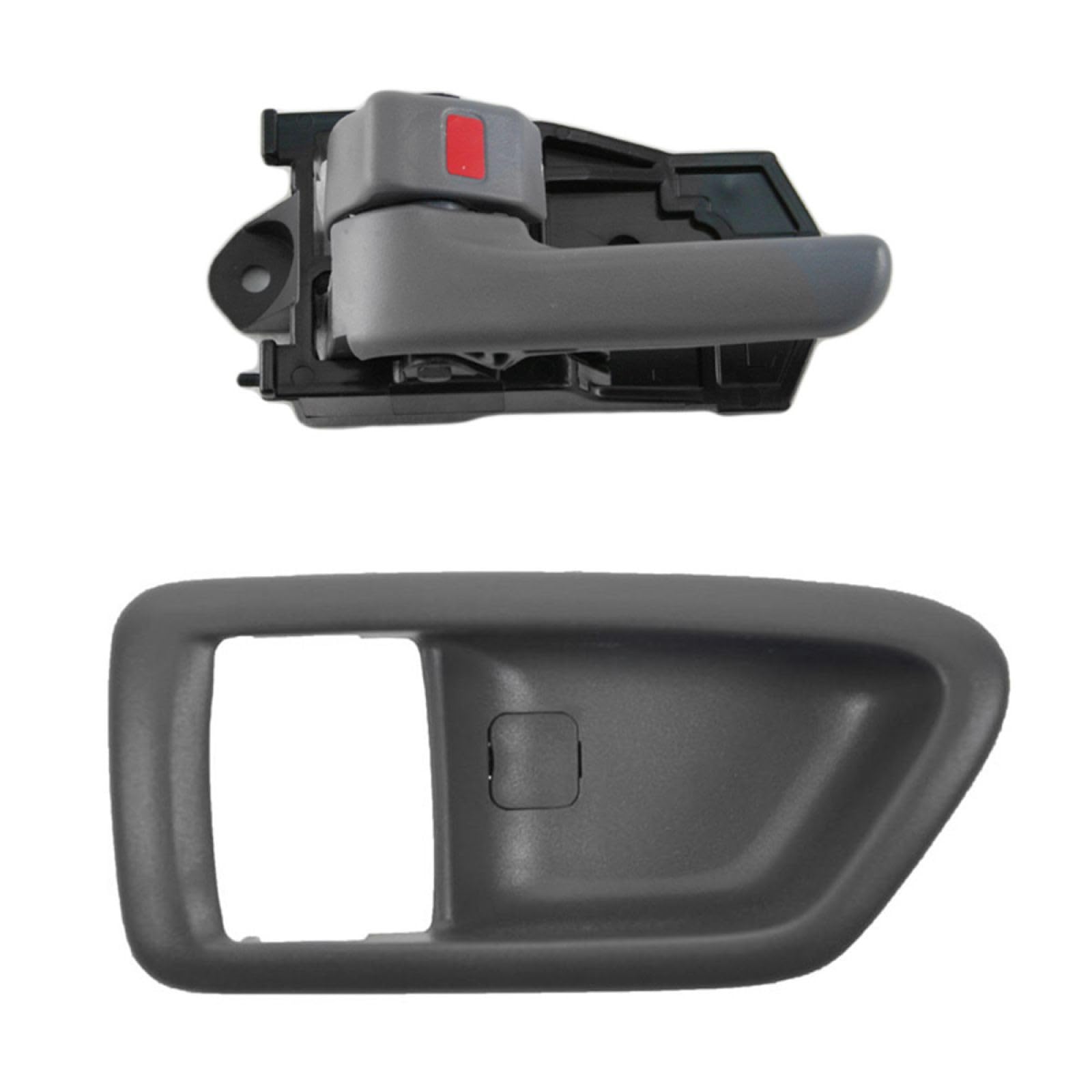 TRQ Gray Inside Inner Door Handle & Bezel Kit Driver Side LH Compatible with 97-01 Camry