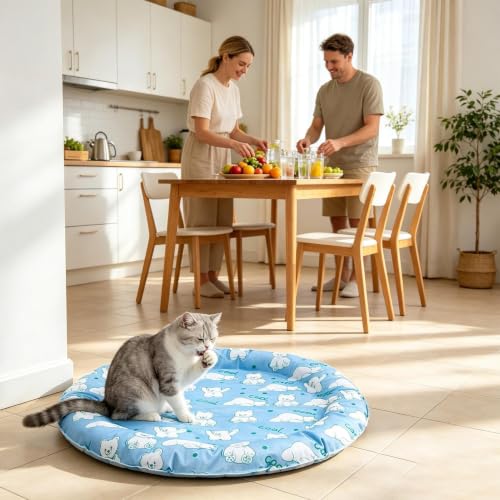 Estera de enfriamiento para perros evita golpes de calor con esta cama portatil de verano 3