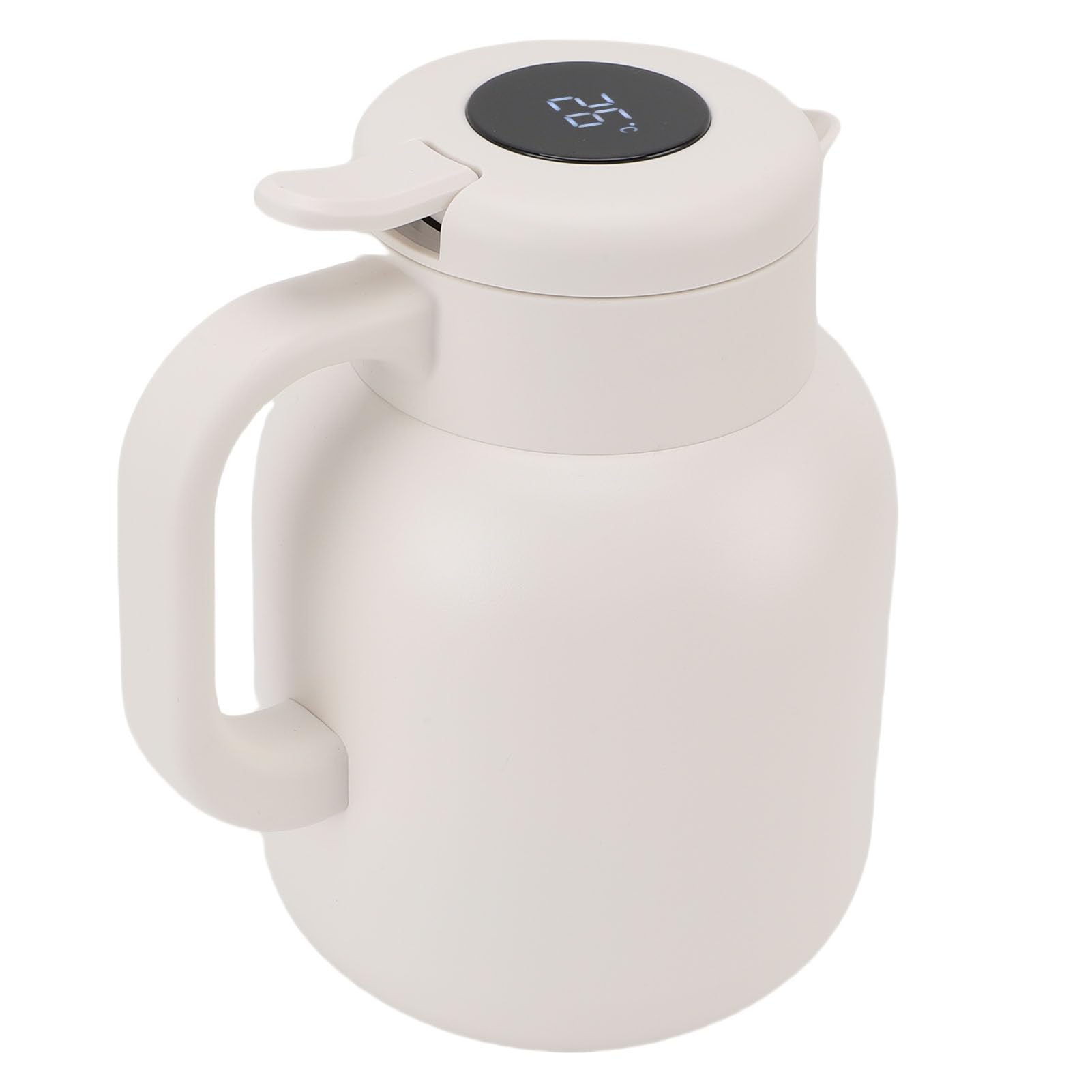 Tcyfrowy Wyświetlacz Temperatury Odporny na Wyświetlacz Temperatury Teapoterg Igital Dzbanek ze Stali Nierdzewnej do Zatrzymywania Gorącego Zimna do Kawyherbatamleko i Napoje Uchwyt