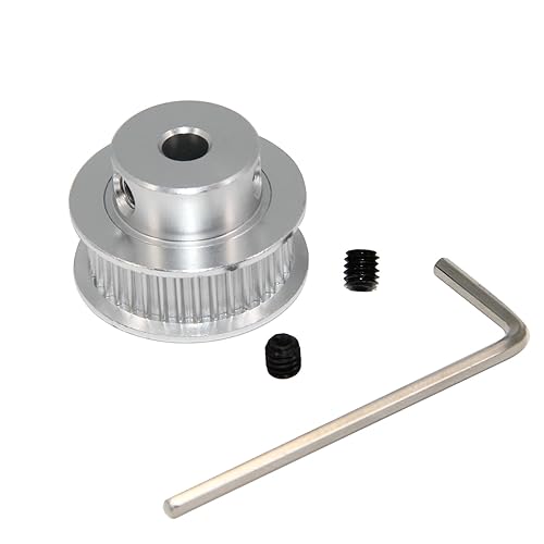 Miniatura 59 de 2GT Poleas 80 dientes 0.472 in diámetro 80T correa dentada Poleas de rueda síncrona aluminio para ancho 0.236 in correa 3D impresoras piezas, 4