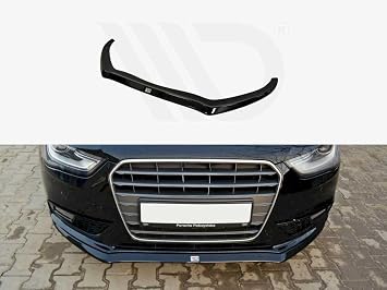 Front Bumper Lip Spoiler Compatible with Audi A4 B8 Facelift 2011-2015 Maxton Design Splitter