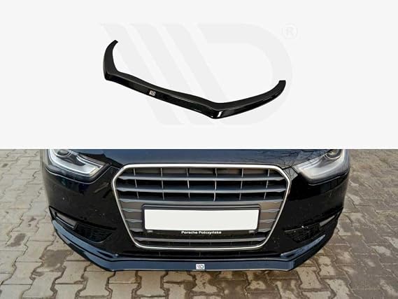 Front Bumper Lip Spoiler Compatible with Audi A4 B8 Facelift 2011-2015 Maxton Design Splitter