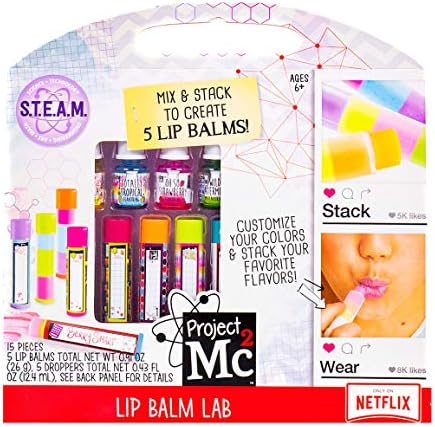 Project MC2 Create Your Own Lip Balm Lab, At-Home STEM Kits For Kids Age 6 And Up, Makeup Kits, DIY Lip Balm, Activities for Birthday Parties, Sleepovers