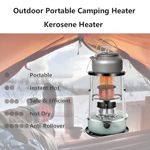 Brûleur à kérosène mobile multifonctionnel et réchaud de cuisson d'appoint pour maison - 3