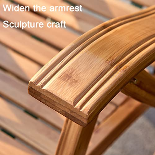 Cadeira de balanço dobrável ao ar livre, cadeira de balanço portátil com estrutura de bambu com peda