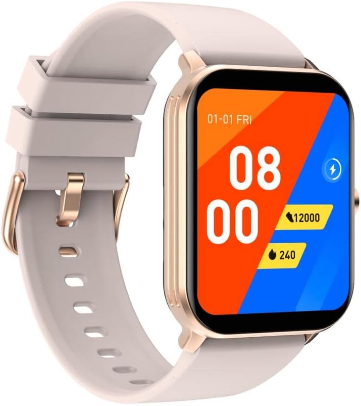 RAT Dynamic Series Smart Watch with Bluetooth Calling | Health Function | Smartwatch with Microphone/Speaker for Men & Women/Girls - Pink