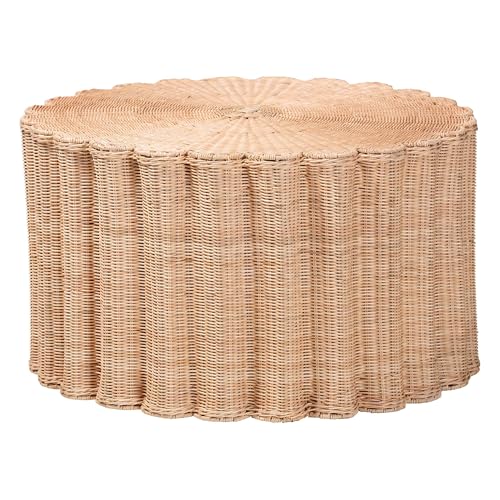 Bali & pari Kensley Natural Rattan Coffee Table – Handwoven