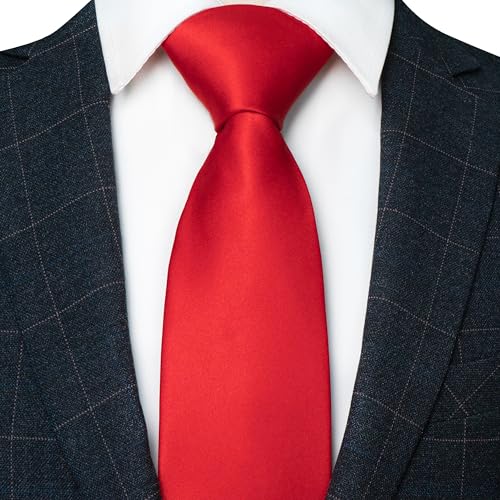 Image of JEMYGINS Solid Color Tie Mens Necktie for Business and Wedding