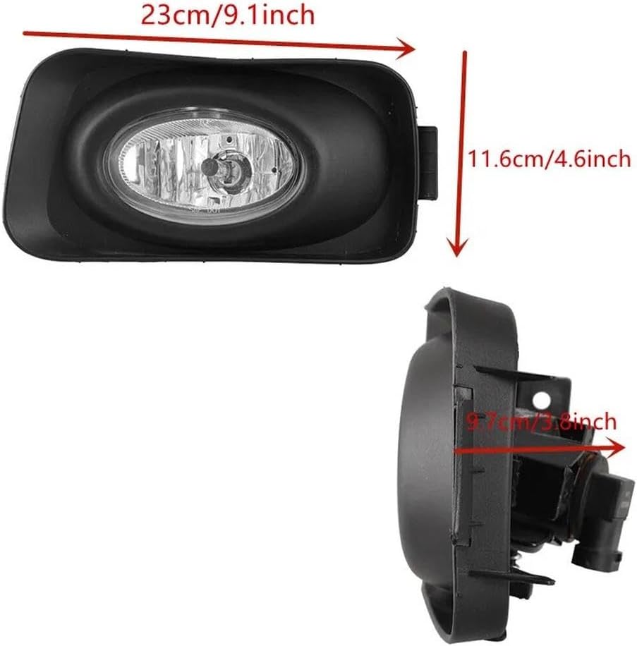 用アキュラTSX 2003-2005 バンパー ドライビングランプ クリアレンズ フォグランプ 配線スイッチキット ベゼル 防水