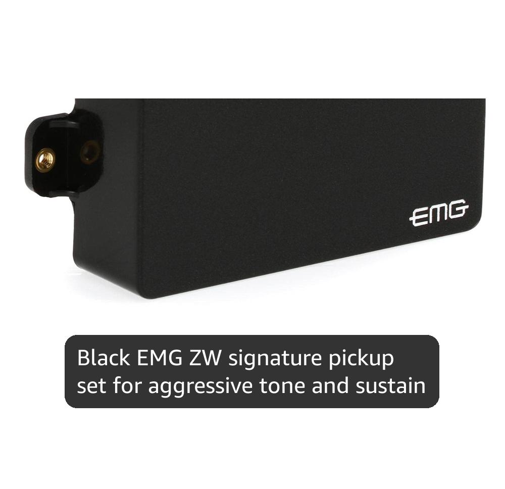 EMG ZW Zakk Wylde Signature Humbucker Guitar Pickup Set, Black