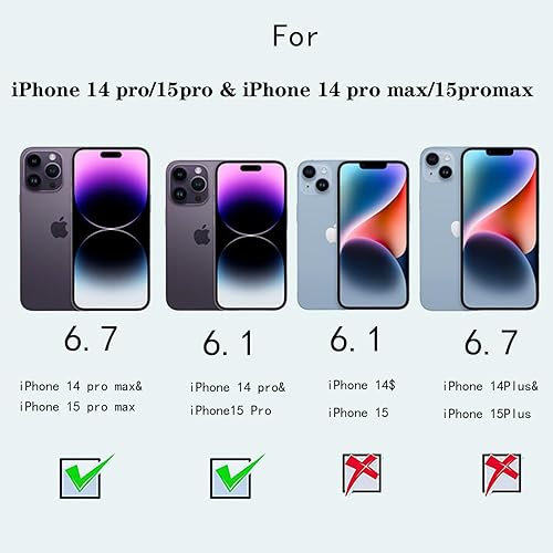 Miniatura 6 de Paquete de 2 protectores de lente de cámara compatibles con iPhone 14 pro14 Pro Max y iPhone 15 pro15 Pro Max con purpurina 3D con diamantes