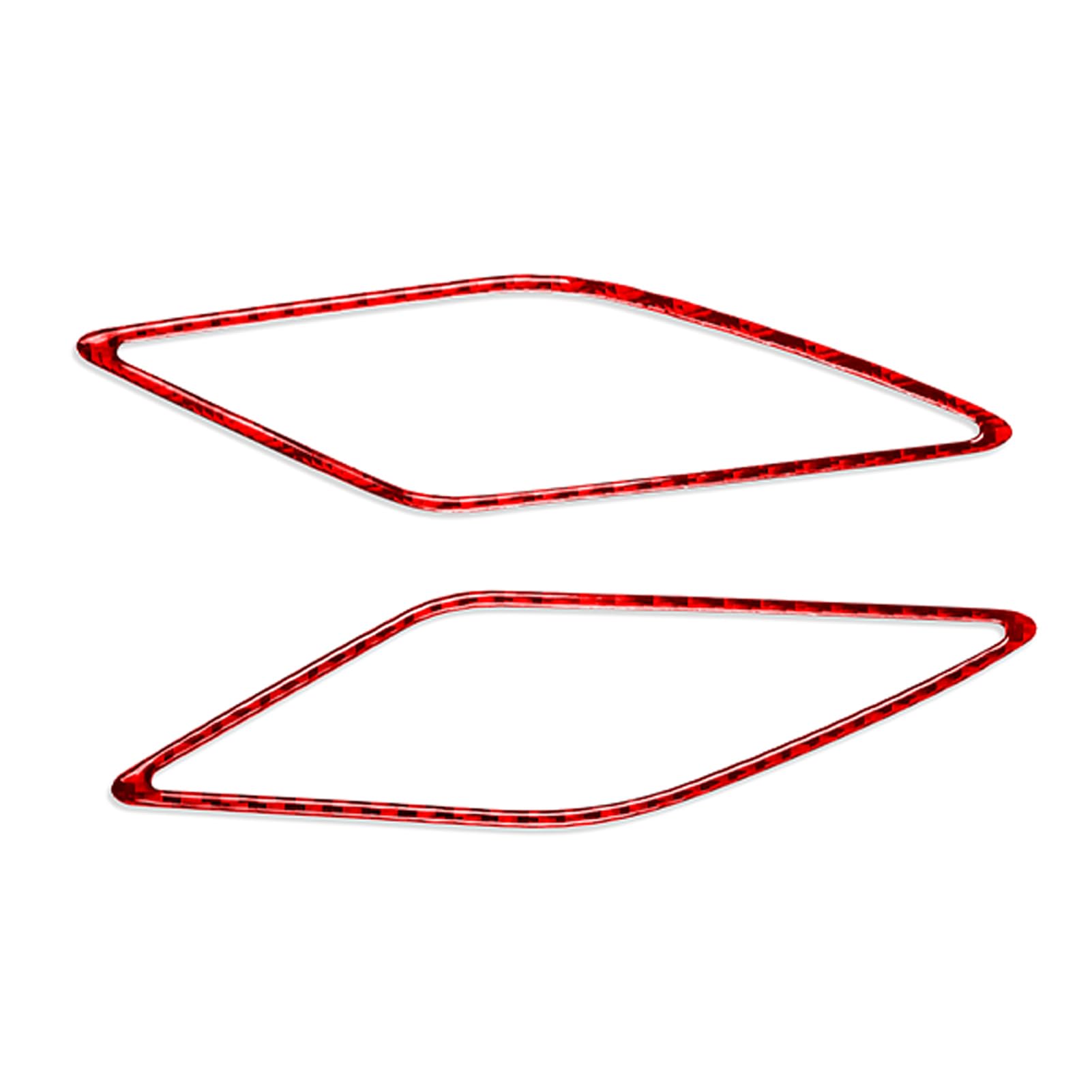 PJFUS Car Inner A-Pillar Loudspeaker Horn Speaker Frame Decoration Sticker Compatible with Volkswagen VW Golf (Mk8)/Golf VIII 8th Gen 2021 2022 2023 Real Carbon Fiber Auto Interior Accessories Red