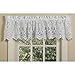Lorraine Home Fashions Hopewell Lace Window Valance, 58-Inch by 12-Inch, White