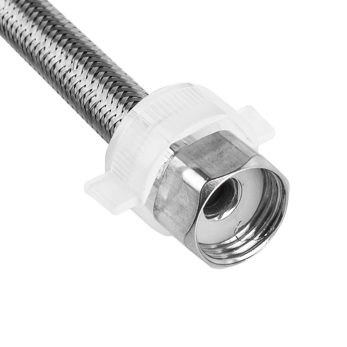 Laroal 90° Elbow 50cm Long Compression Flexible Pipe Connectors Single Pipe 15mm 1/2" BSP Elbowed Stainless Steel Braided Flexi Pipe for Plumbing Bathrooms Kitchens - Image 3
