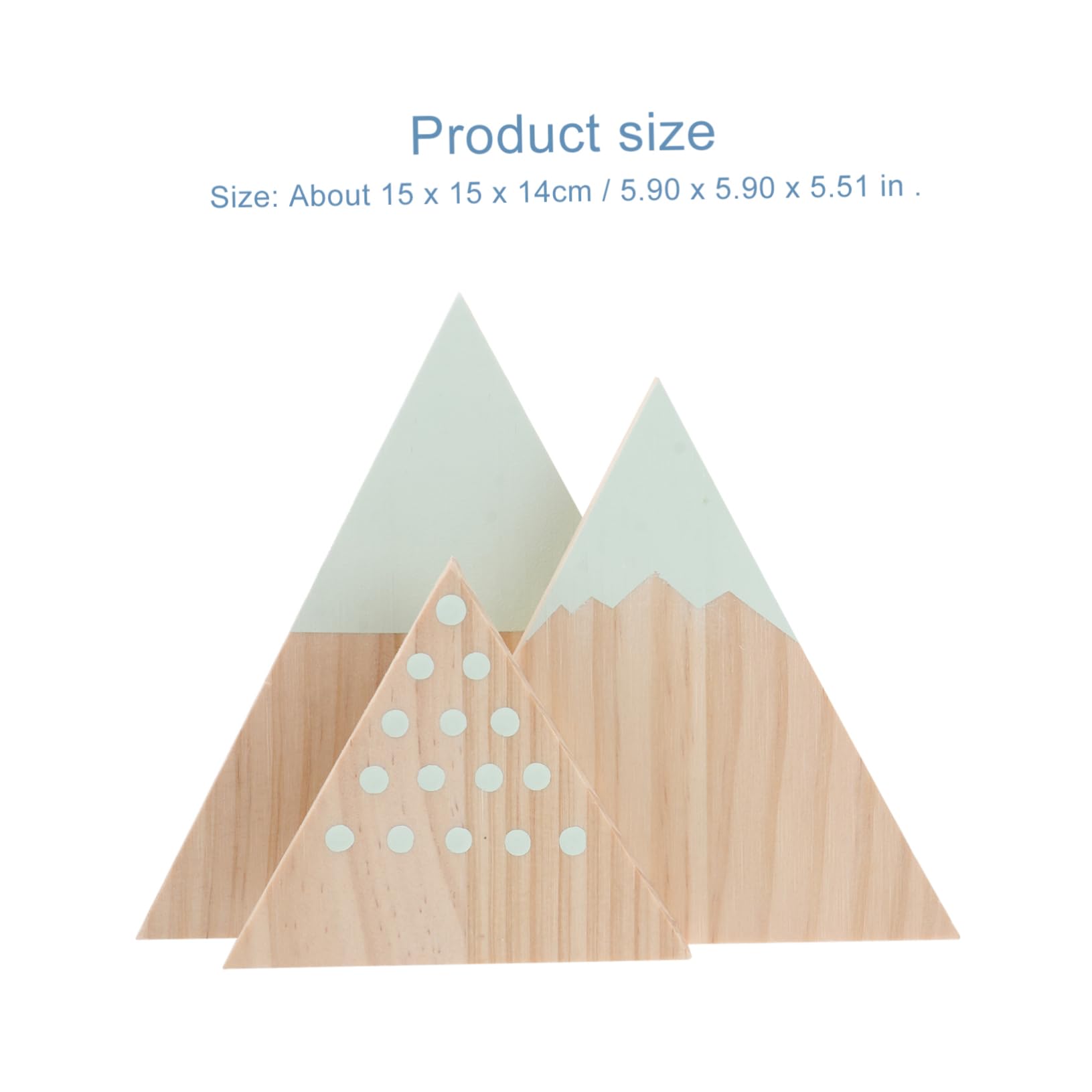 STOBAZA Wooden Snow Mountain Ornaments 3pcs Triangular Decorations Mountain Decor Simulation Craft for Room