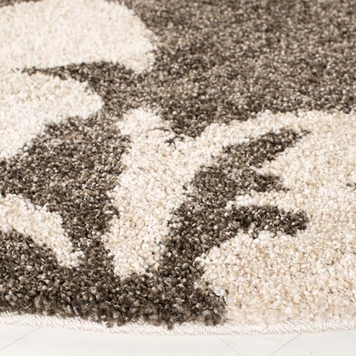 Tapete Redondo Florida Shag 6'7" Smoke/Beige miniatura 4