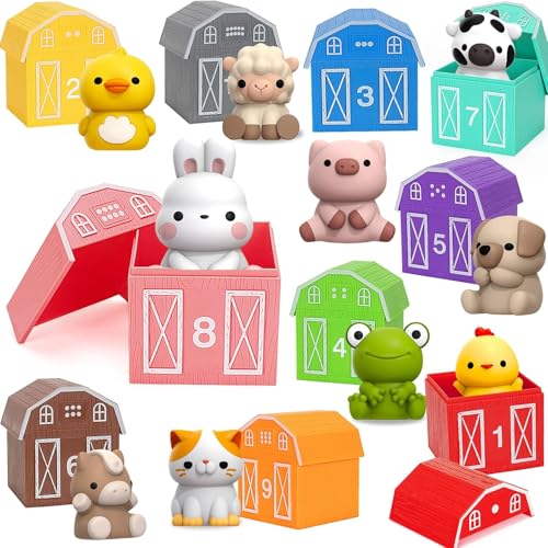 BeyondLuv Farm Toys For Kids Girls Boys- Farm Animals Matching Girls Boys Gifts For Children Educational Learning Toys Toddlers Toy Montessori Counting Birthday Easter Gift for Baby