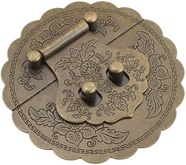 Yinpecly 4Pcs Vintage Chinese Style Lock Buckle Latches - Bronze Zinc Alloy, 1.1x0.91 Inch, For Jewelry Box, Wood Case, Decorative Clasp - View #13