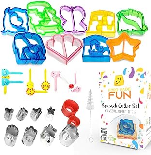 30pc Sandwich Cutters for Kids by FoodMadeFun - Complete Set of Bento Accessories