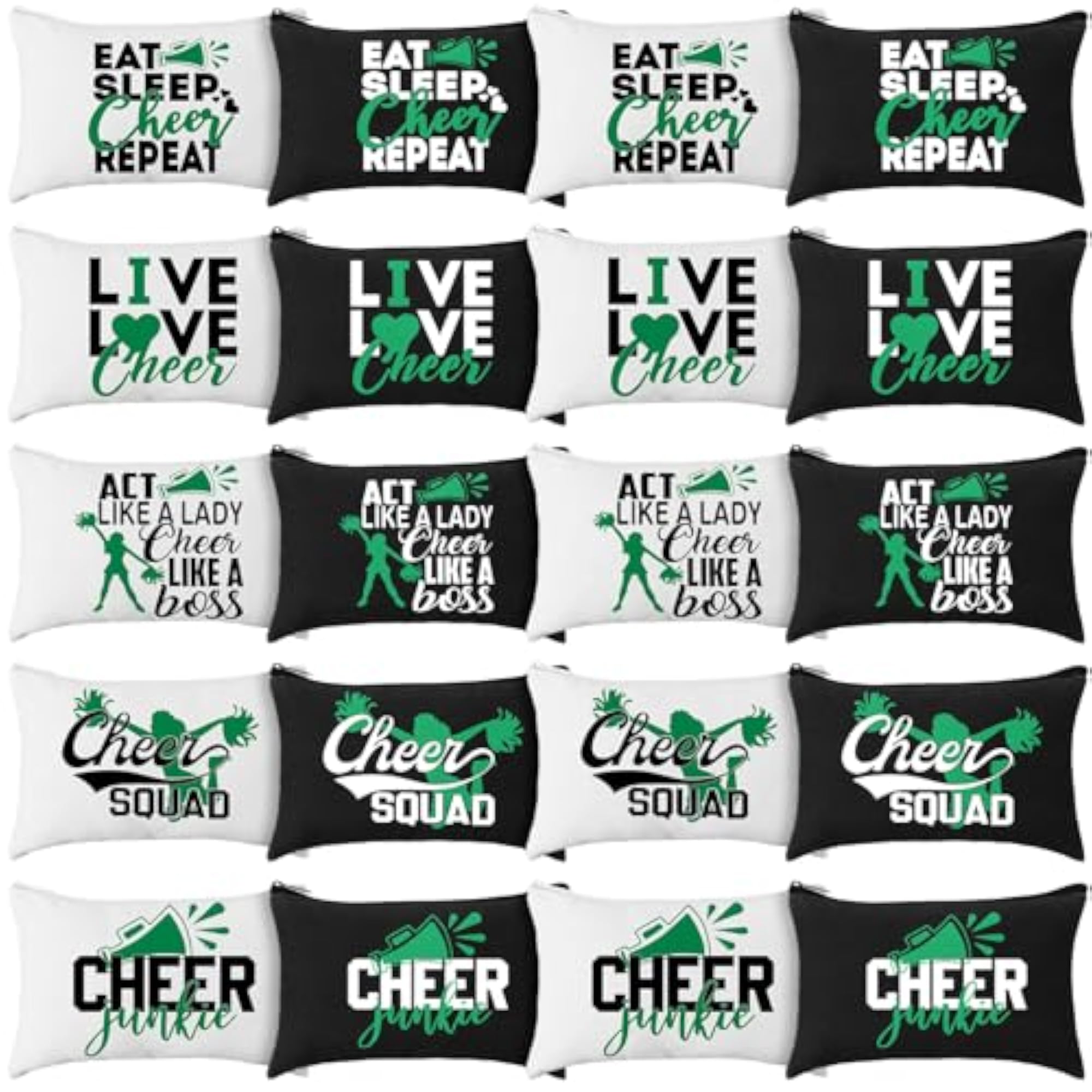20 Pcs Cheer Makeup Bags, Cheerleader Gifts