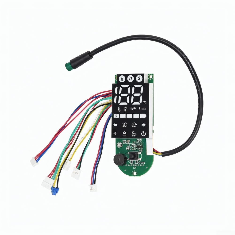 Panel de visualización para scooter eléctrico, 3 modos de velocidad, negro