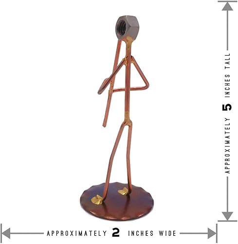 Miniatura 5 de Figura de arte de metal coleccionable hecha a mano con banda de clarinete, accesorios de escritorio, trofeo, regalo de jefe, decoración de oficina,